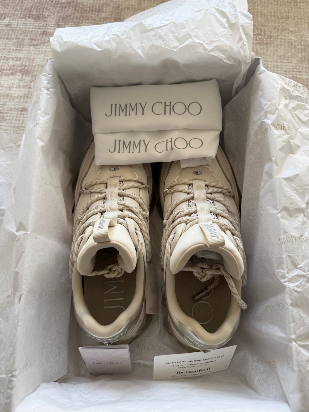 Jimmy Choo Diamond Latte W Box & Dust Bag Size 10 (43)